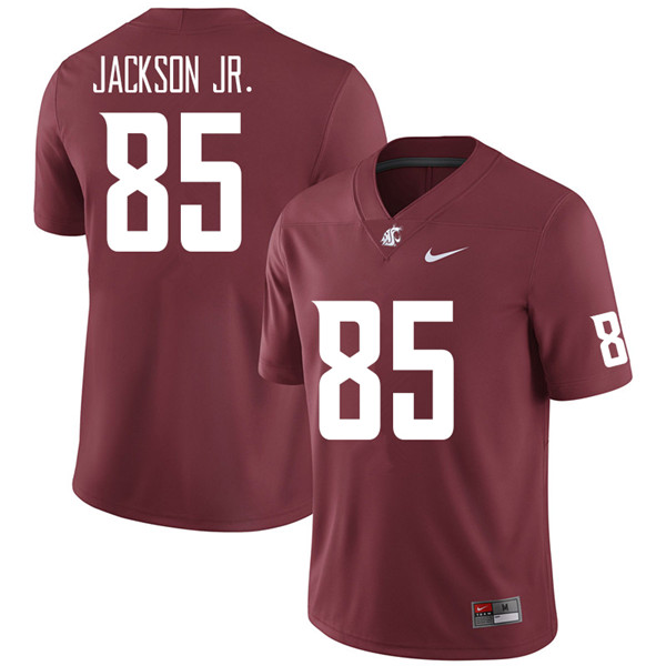 Men #85 Calvin Jackson Jr. Washington State Cougars College Football Jerseys Sale-Crimson